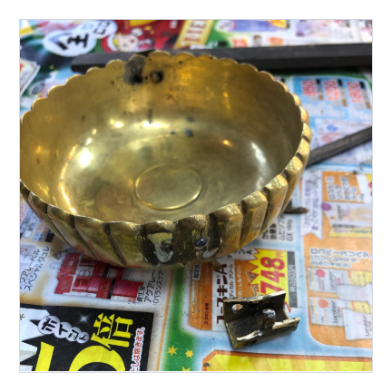 真鍮製の仏具のロウ付け｜仏壇仏具まつかわ