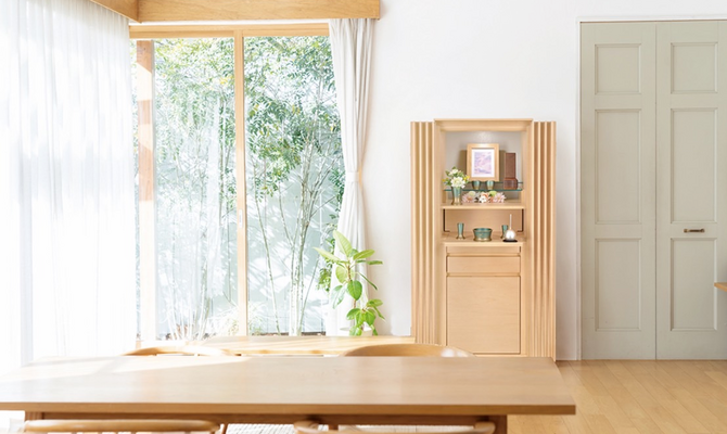 部屋の雰囲気に合わせたおしゃれなコンパクト仏壇を販売