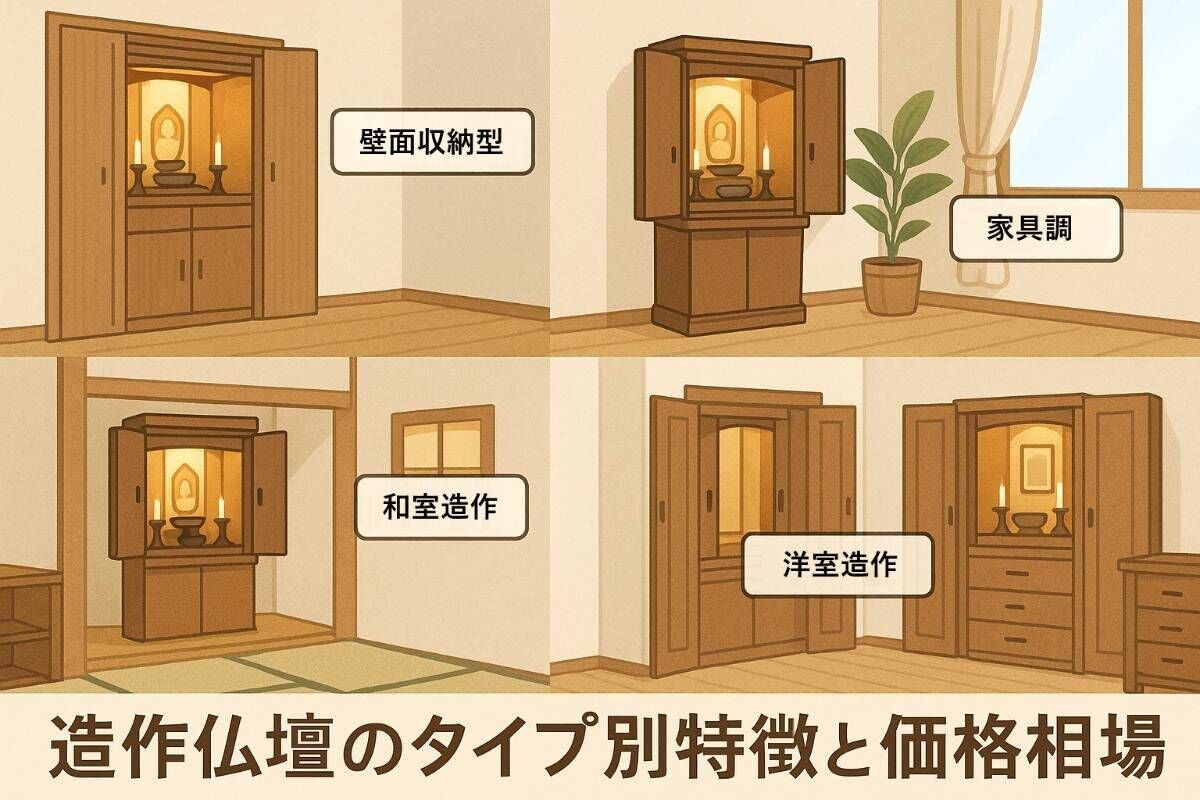造作仏壇のタイプ別特徴と費用相場を徹底解説！素材選びや仏具配置のルールも網羅