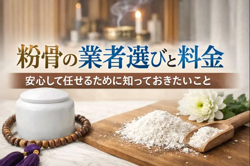 粉骨の業者選びと料金｜安心して任せるために知っておきたいこと