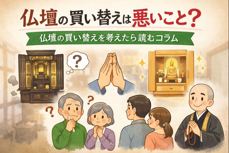 仏壇の買い替えは悪いこと？仏壇の買い替えを考えたら読むコラム
