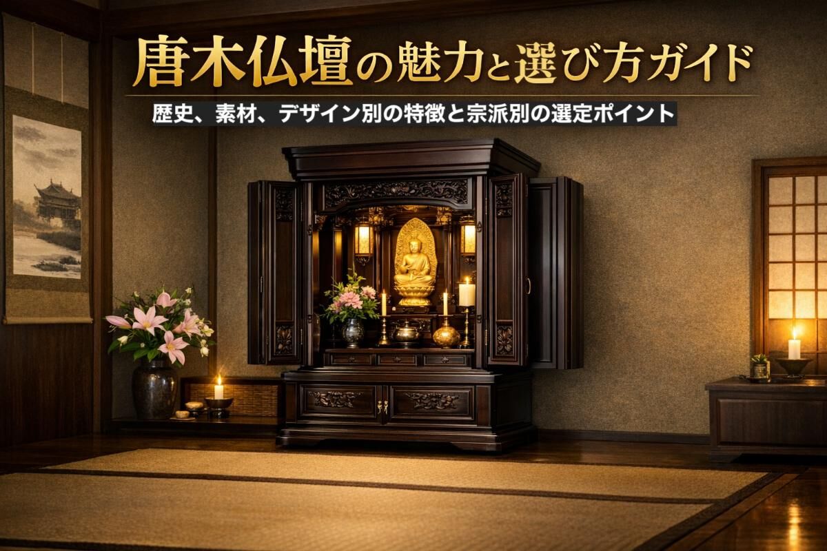 唐木仏壇の魅力と選び方ガイド｜歴史、素材、デザイン別の特徴と宗派別の選定ポイント